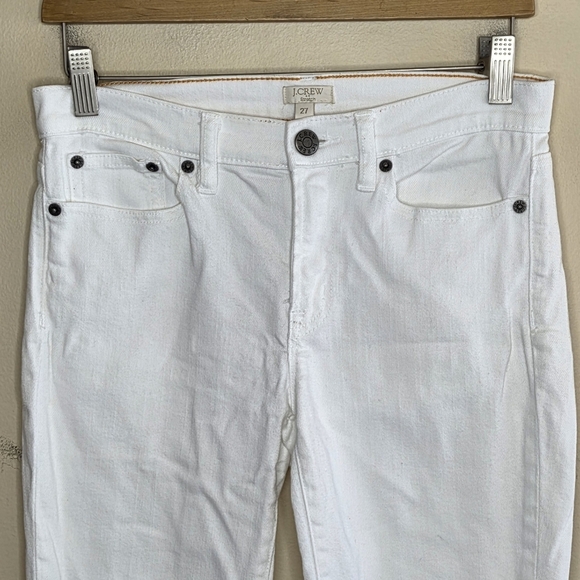 J. Crew Factory | White Cropped Stretch Skinny Jeans Size 27 - Picture 2 of 4